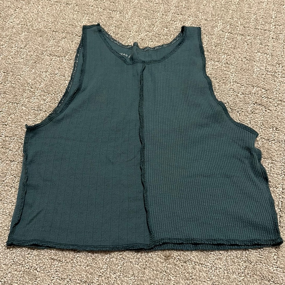 American Eagle double material cropped tank